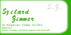 szilard zimmer business card